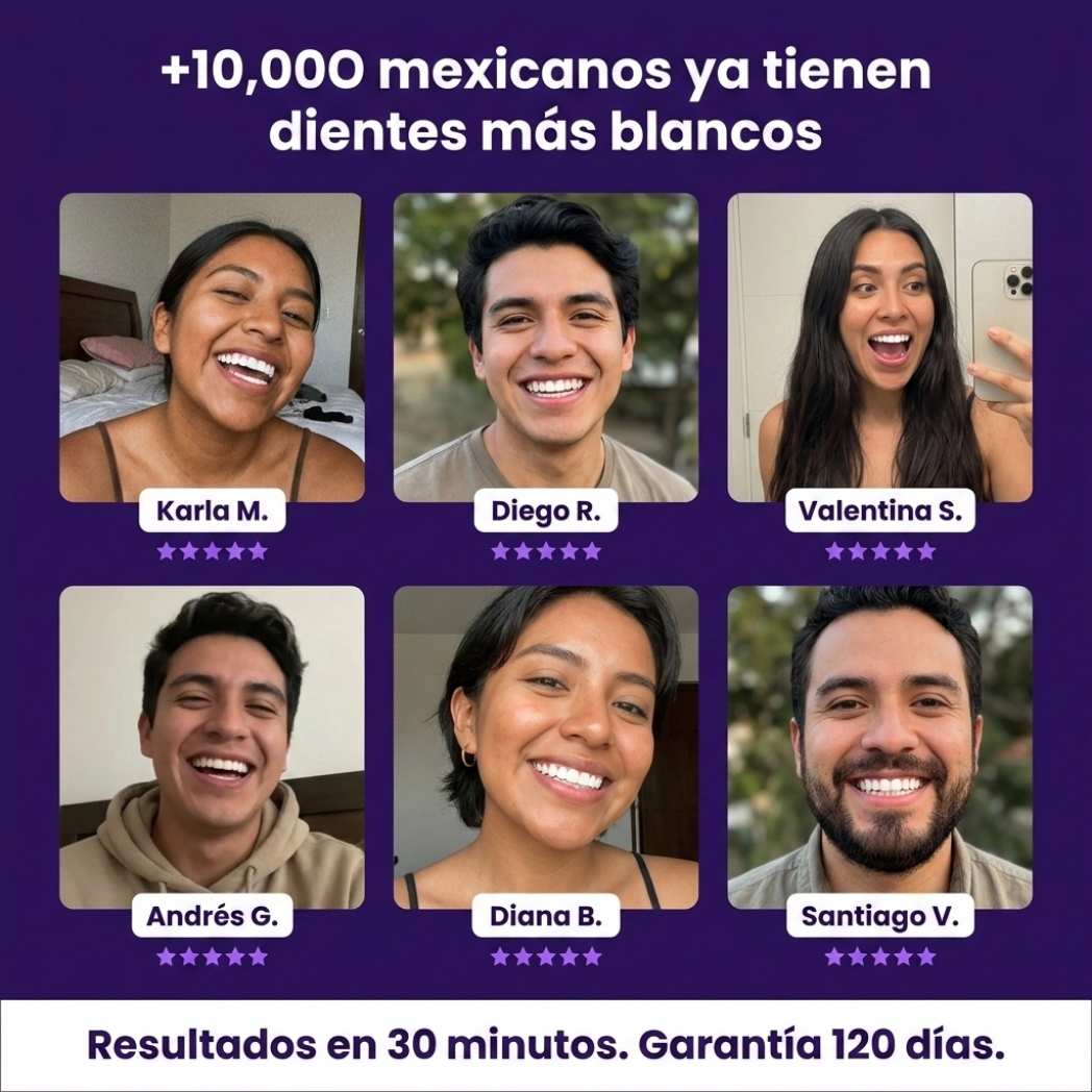 Tiras Blanqueadoras Estirables - Elimina Manchas y Tono Amarillo en 30 Minutos